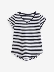 Multi - 100% Coton Col en V Mancherons T-shirt 3 Pack - Image 8 de 9