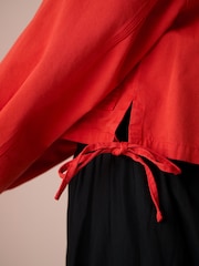 Red 100% Cotton Worker Jacket - Image 5 of 8