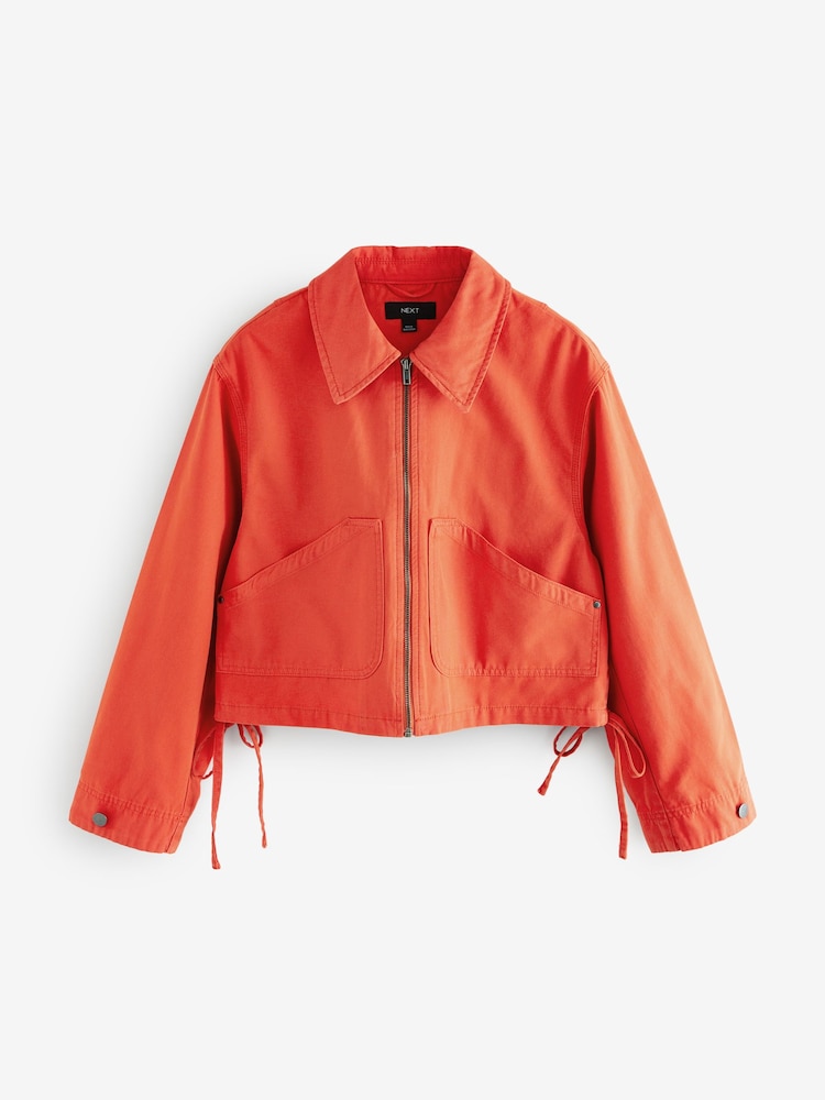 Red 100% Cotton Worker Jacket - Image 6 of 8