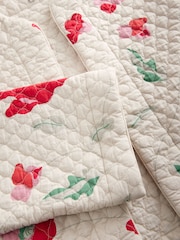 Ecru Cream Floral Print Quilted Jacket - Image 6 of 7