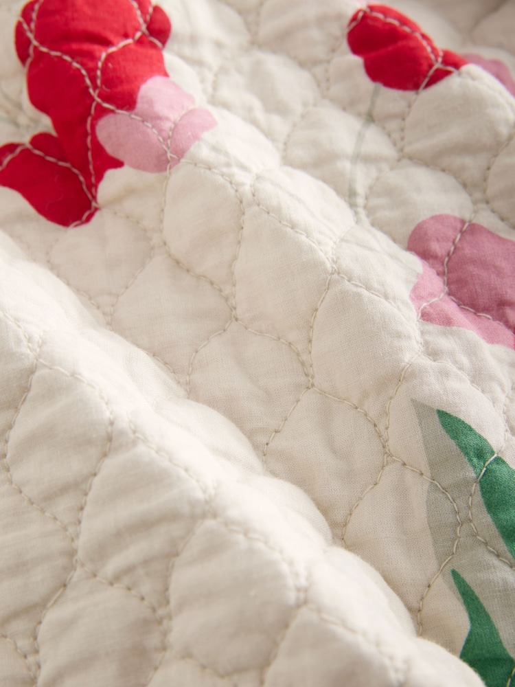 Ecru Cream Floral Print Quilted Jacket - Image 7 of 7