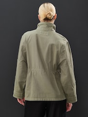 Зеленый хаки - Хлопковая куртка в стиле милитари - Image 3 of 8