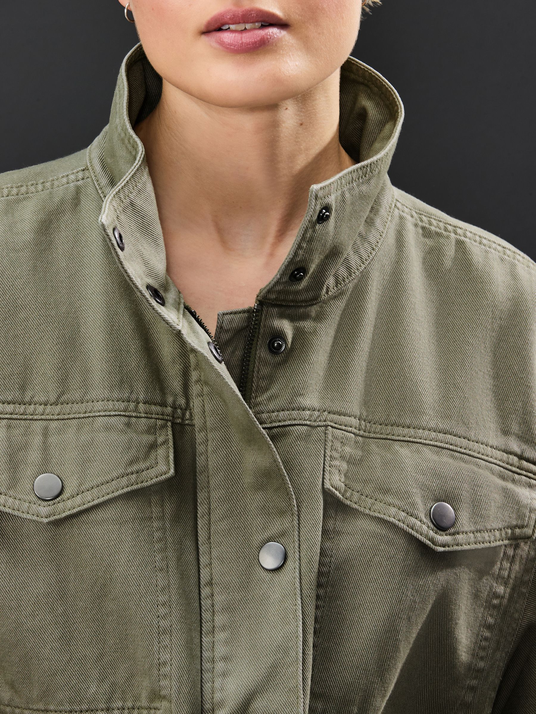 Buy Khaki Green Cotton Utility Jacket from Next USA