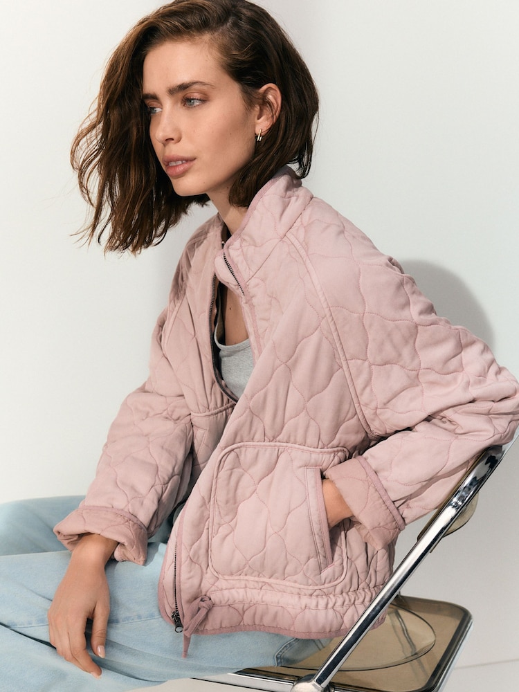 Pink Quilted Jacket - Image 2 of 8