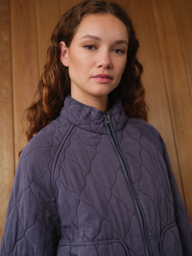 Charcoal Grey Quilted Jacket - Image 3 of 5