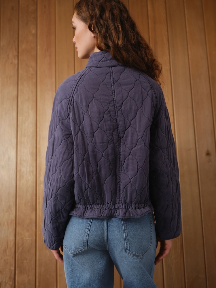 Charcoal Grey Quilted Jacket - Image 4 of 5