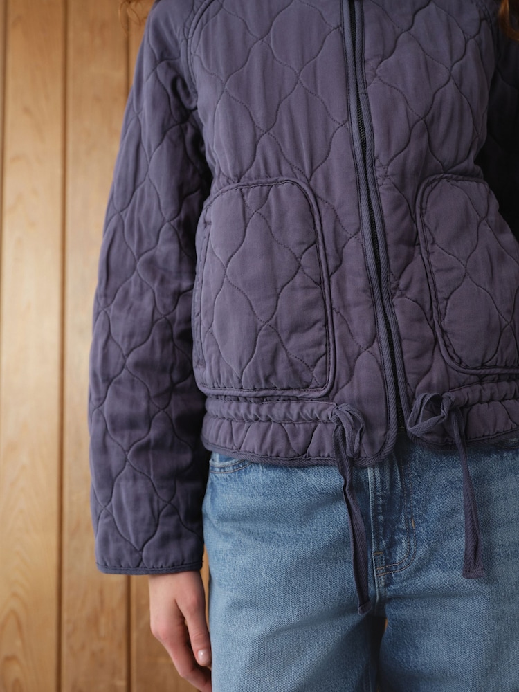 Charcoal Grey Quilted Jacket - Image 5 of 5