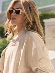 self. Sand Cream Self Bomber Jacket - Image 5 of 8