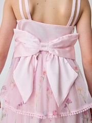 Baker by Ted Baker Pink Mesh Floral Tier Dress and Cape Set - Image 10 of 10