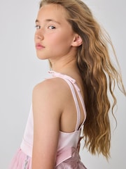Baker by Ted Baker Pink Mesh Floral Tier Dress and Cape Set - Image 8 of 10