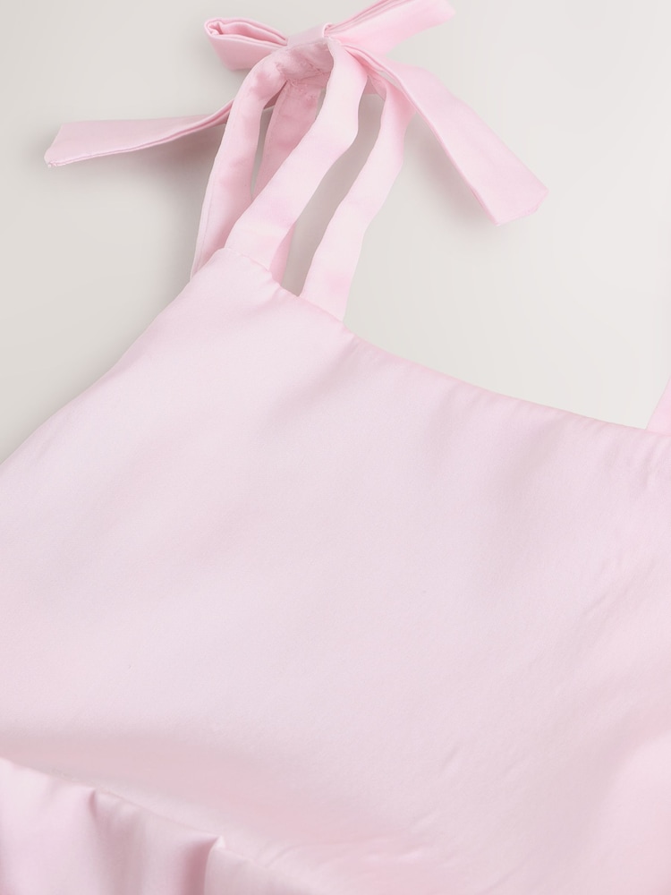 Baker by Ted Baker Pink Mesh Floral Tier Dress and Cape Set - Image 8 of 8