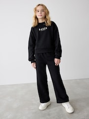 Noir - Baker by Ted Baker Wide Leg Sweatshirt and Joggers Set - Image 1 de 16