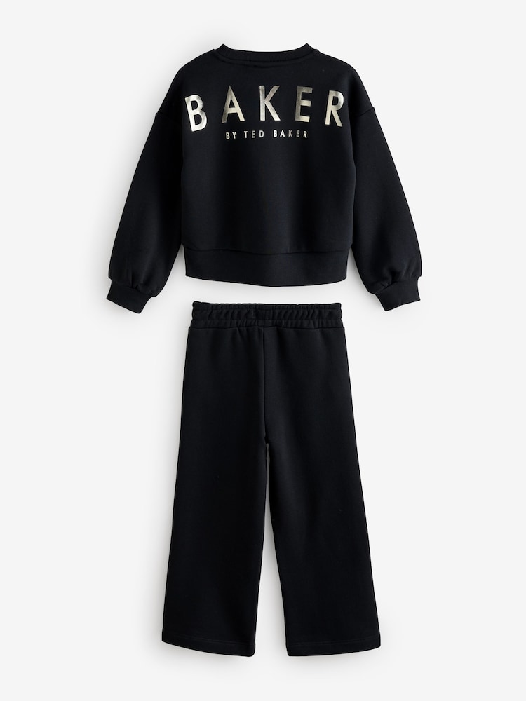 Noir - Baker by Ted Baker Wide Leg Sweatshirt and Joggers Set - Image 12 of 16