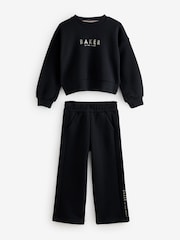 Noir - Baker by Ted Baker Wide Leg Sweatshirt and Joggers Set - Image 13 de 16