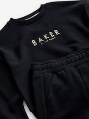 Noir - Baker by Ted Baker Wide Leg Sweatshirt and Joggers Set - Image 14 de 16