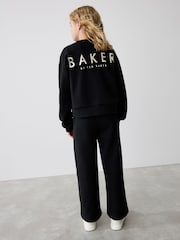 Noir - Baker by Ted Baker Wide Leg Sweatshirt and Joggers Set - Image 2 de 16