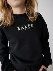 Noir - Baker by Ted Baker Wide Leg Sweatshirt and Joggers Set - Image 6 de 16