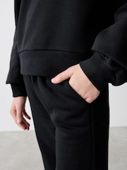 Noir - Baker by Ted Baker Wide Leg Sweatshirt and Joggers Set - Image 7 de 16