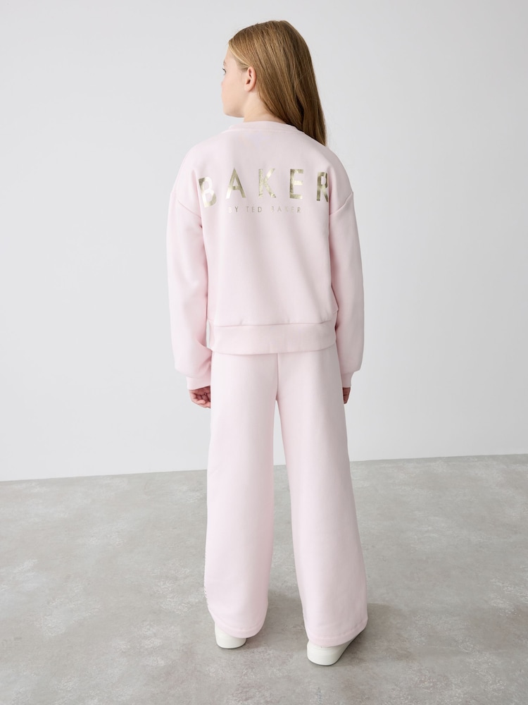 وردي - حزمة من بنطلون رياضي وسويت شيرت بقصّة رِجل واسعة من Baker By Ted Baker - صورة 2 من 14