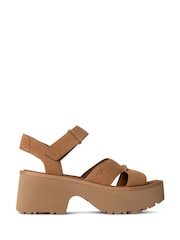 UGG Brown New Heights Ankle Strap Sandals - Image 1 of 4