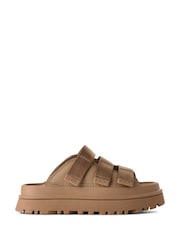 UGG Brown Goldenglow Slides Sandals - Image 1 of 6