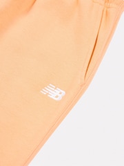 New Balance Pink Dark Girls Small Brush Back Logo Joggers - Image 8 of 8