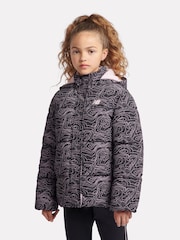 New Balance Black Girls AOP Puffer Coat - Image 1 of 12