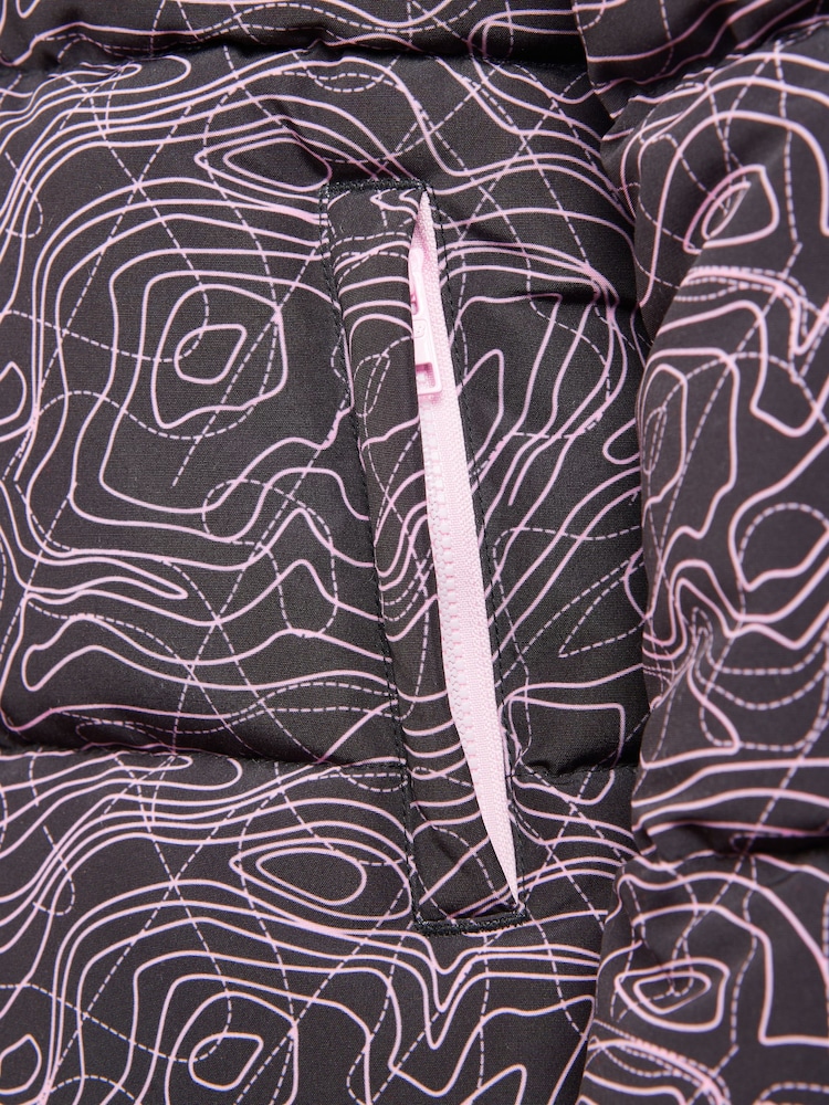 New Balance Black Girls AOP Puffer Coat - Image 12 of 12