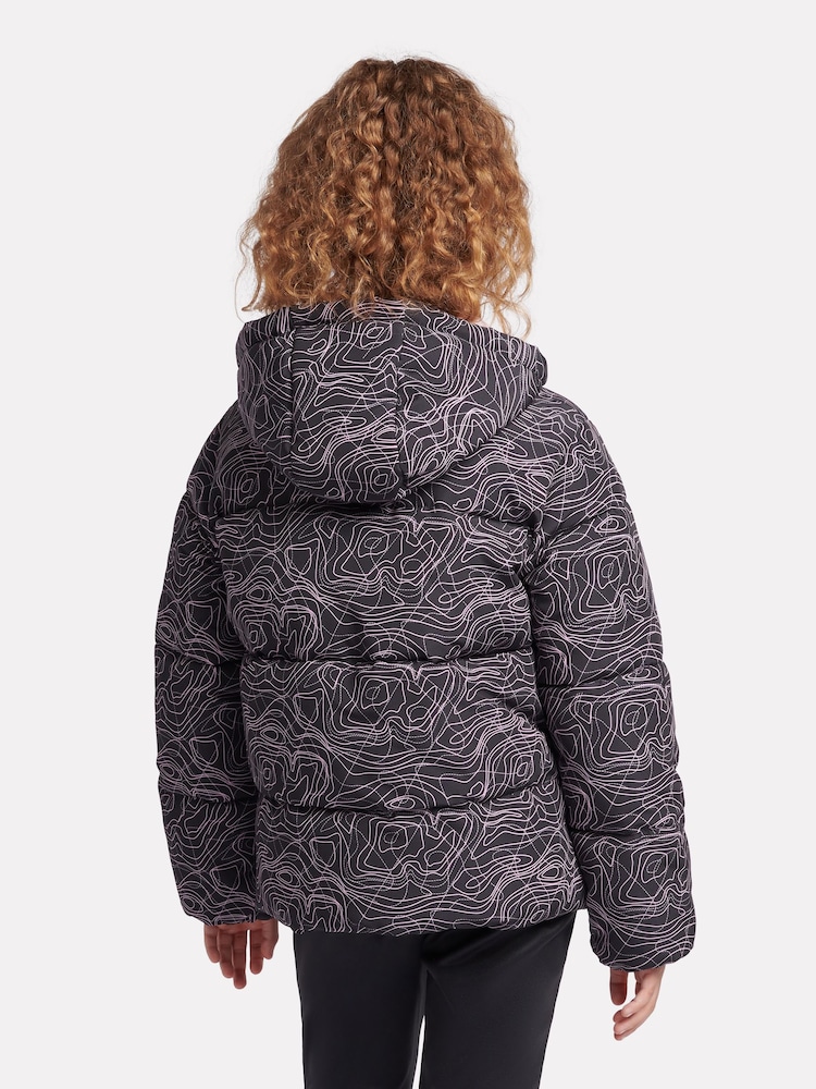 Dziewczęca kurtka puchowa New Balance z nadrukiem na całej powierzchni - Image 3 of 12