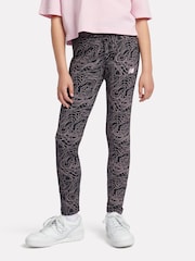 New Balance Black Girls AOP Jersey Leggings - Image 1 of 8