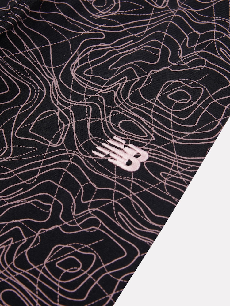 New Balance Black Girls AOP Jersey Leggings - Image 8 of 8