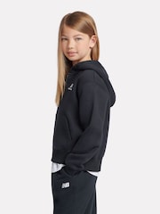 New Balance Black Girls Brush Back Graphic Zip Hoodie - Image 2 of 9