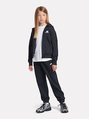 New Balance Black Girls Brush Back Graphic Zip Hoodie - Image 5 of 9