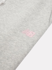 New Balance Grey Girls Small Brush Back Logo Joggers - Image 9 of 9