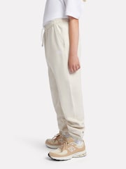 New Balance White Girls Small Brush Back Logo Joggers - Image 2 of 9
