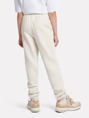 New Balance White Girls Small Brush Back Logo Joggers - Image 3 of 9