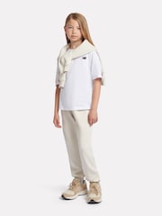 New Balance White Girls Small Brush Back Logo Joggers - Image 5 of 9