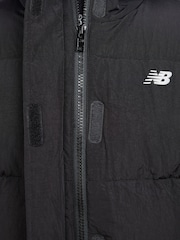 New Balance Black Girls NB Longline Puffer Coat - Image 5 of 7