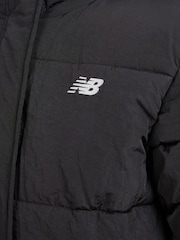 New Balance Black Girls NB Longline Puffer Coat - Image 6 of 7