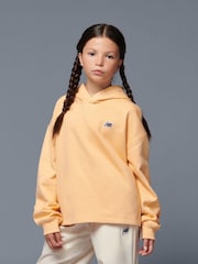 New Balance Orange Girls Premium Drop Hem 100% Cotton Hoodie - Image 1 of 10