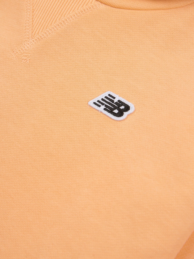 New Balance Orange Girls Premium Drop Hem 100% Cotton Hoodie - Image 10 of 10