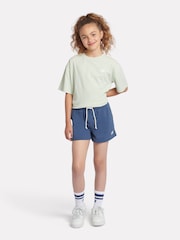 New Balance Blue Small Girls Logo Shorts - Image 4 of 8