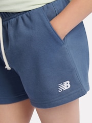 New Balance Blue Small Girls Logo Shorts - Image 5 of 8