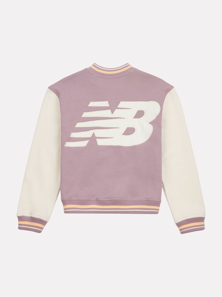 سترة بيسبول فاخرة للبنات من القطن 100% من New Balance - صورة 2 من 4