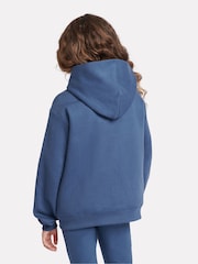 New Balance Blue Small Girls Brush Back Logo Hoodie - Image 3 of 9