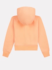 New Balance Orange Small Girls Brush Back Logo Zip Hoodie - Image 2 of 3