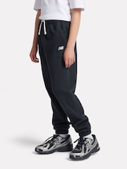 New Balance Black Kids French Terry Small Logo Joggers - Image 2 of 8
