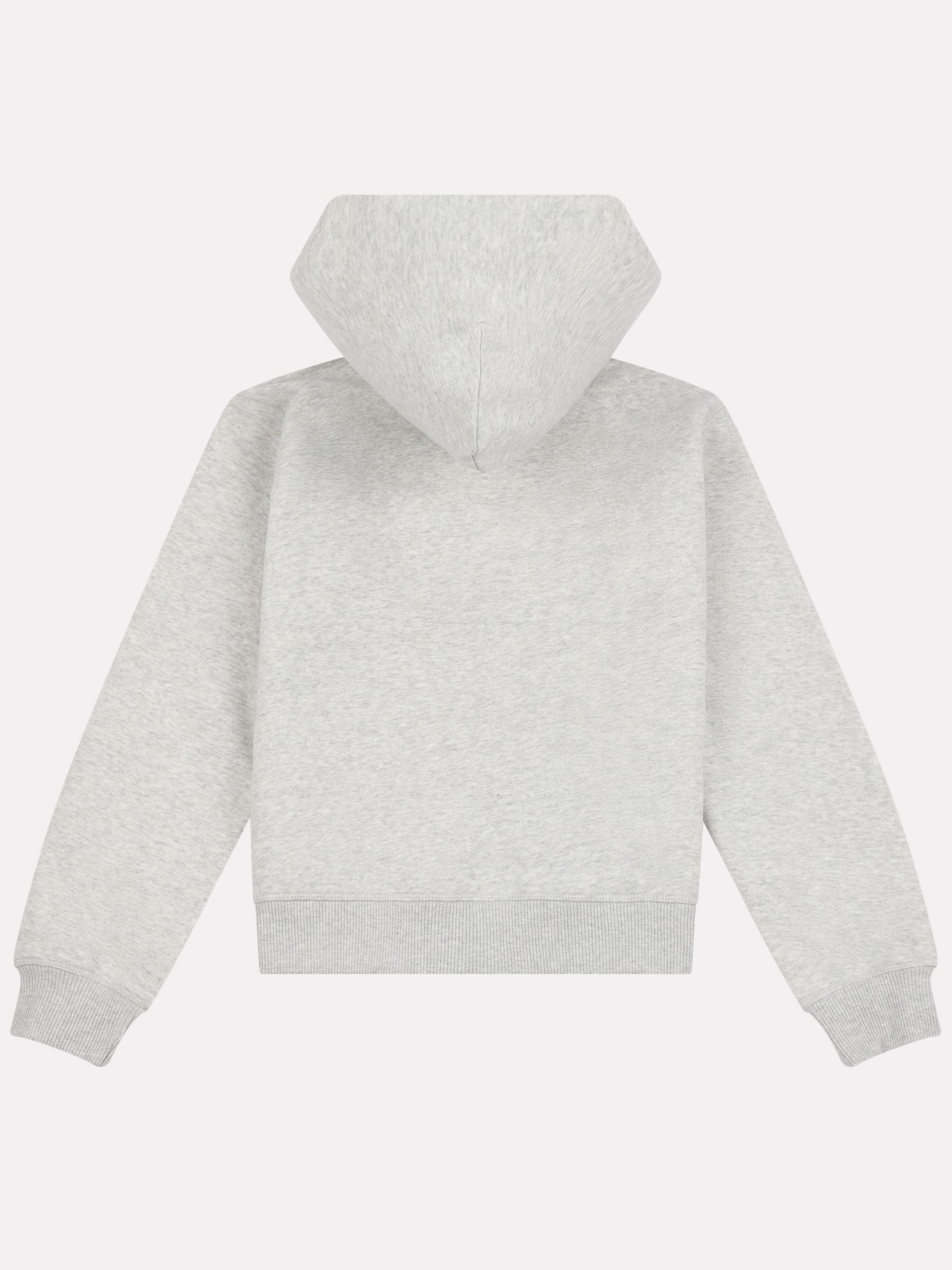 Buy New Balance Grey Small Girls Brush Back Logo Hoodie from