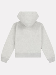 New Balance Grey Small Girls Brush Back Logo Hoodie - Image 8 of 9