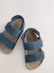 Navy Wide Fit (G) Corkbed Two Strap Sandals - Image 5 of 5
